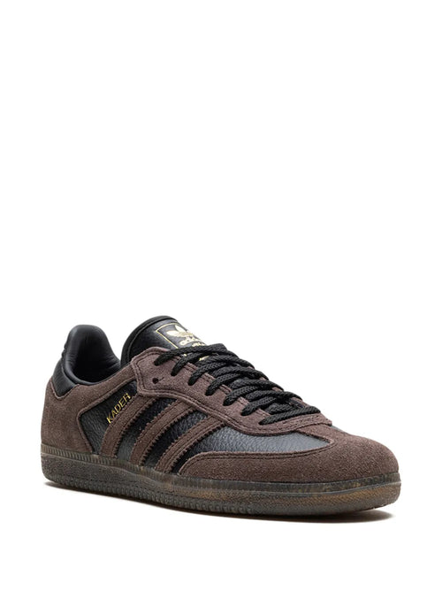 adidas X Kader Samba Adv Kader Sylla - Core Black/Brown/Gum Sneakers — Brown/Black — Size US M 5 - US W 6.5 — Side View