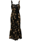 Reformation Irisa Floral Print Dress — Black — Size XS — Front View