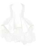 Ana Radu Floral Applique Mini Dress — White — Size XS — Front View