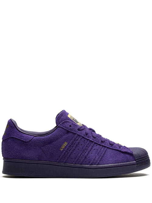 adidas X Kader Superstar Adv Sylla Dark Purple Sneakers — Purple — Size US M 5 - US W 6.5 — Front View