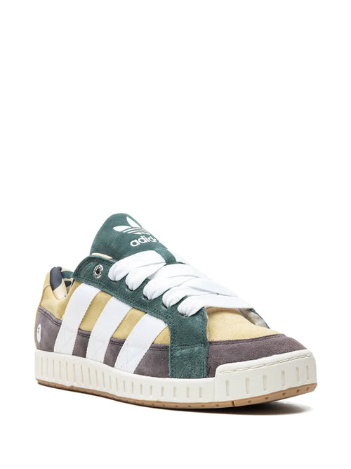 adidas X Bape N Bape Sneakers — S/ Beige/White/Green — Size US M 8 - US W 9.5 — Side View