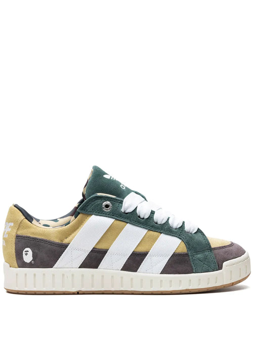 adidas X Bape N Bape Sneakers — S/ Beige/White/Green — Size US M 8 - US W 9.5 — Front View