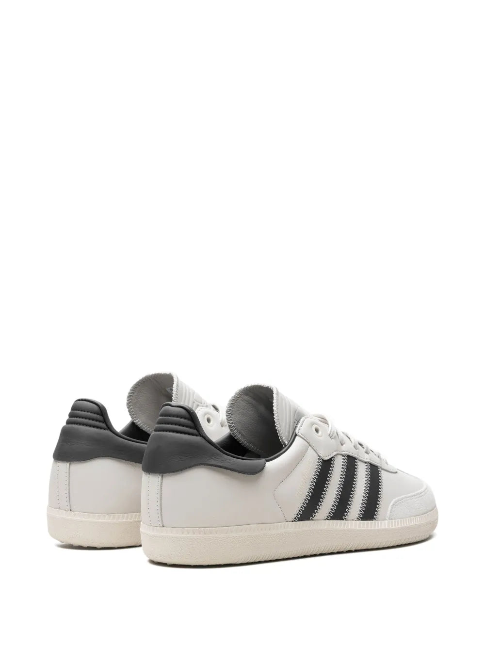 adidas X Pharrell Williams Samba Core Black Sneakers — White/Black — Size US M 10 - US W 11.5 — Back View