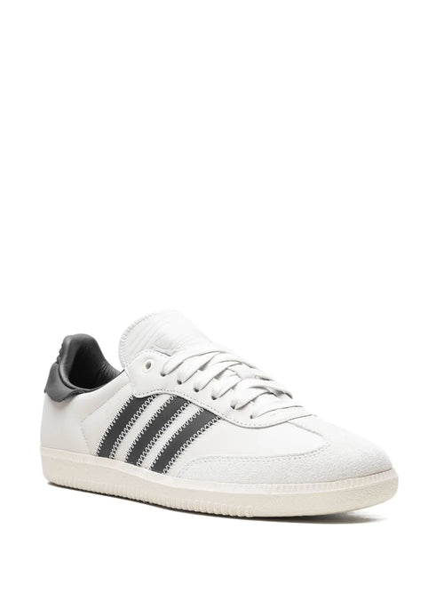 adidas X Pharrell Williams Samba Core Black Sneakers — White/Black — Size US M 10 - US W 11.5 — Side View