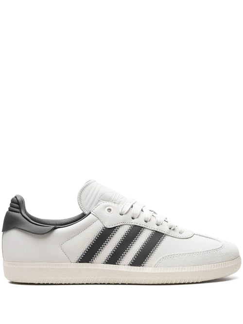 adidas X Pharrell Williams Samba Core Black Sneakers — White/Black — Size US M 10 - US W 11.5 — Front View