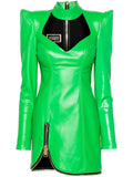 Mitiliane Couture Amaya Mini Dress — Green — Size XS — Front View