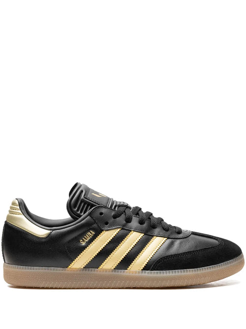 adidas X Lionel Messi Samba Black/Gold Sneakers — Black/Gold-Tone — Size US M 6 - US W 7.5 — Front View