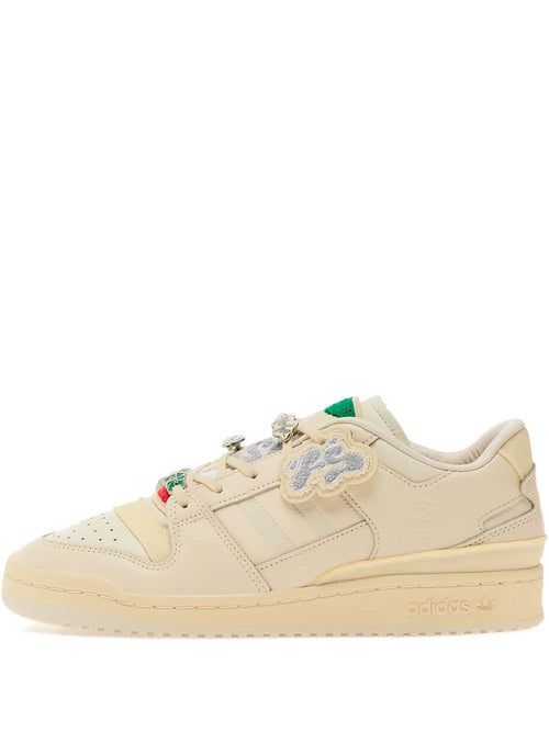 adidas X Footshop Forum Low Sneakers — Beige — Size US M 4 - US W 5.5 — Front View