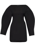 Jacquemus La Robe Chemise Casaco Dress — Black/ Red/ Silver — Size XS — Front View