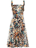 Agua By Agua Bendita Bocaccio Dress — Black/ Red — Size XS — Front View