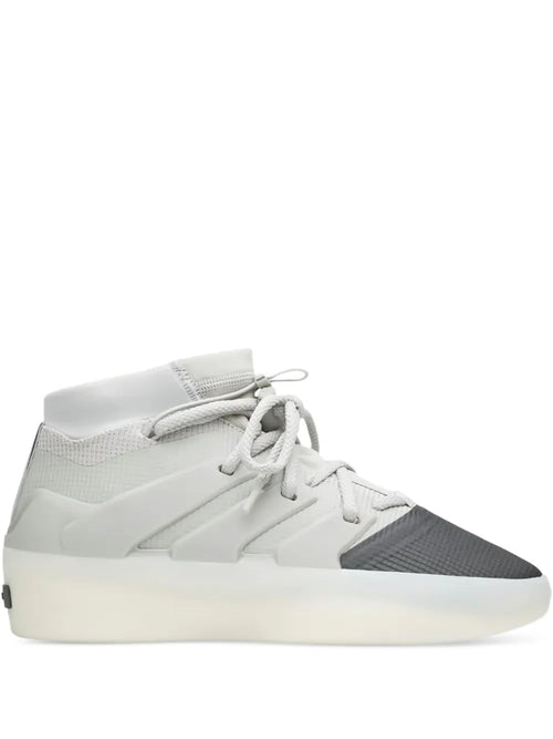 adidas X Fear Of God Athletics Basketball Sesame Carbon Sneakers — Light Grey — Size US M 4 - US W 5.5 — Front View