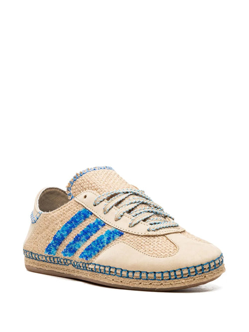 adidas X Clot Gazelle Linen Khaki/Light Blue Sneakers — Khaki/Light Blue — Size US M 10 - US W 11.5 — Side View