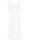 Doen Ischia Midi Dress — White — Size S — Front View