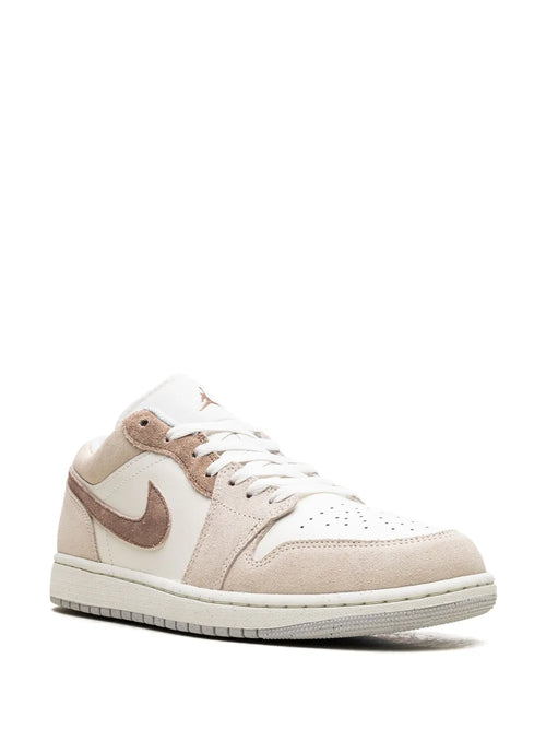 Air Jordan 1 Low Light Brown Sneakers — Beige — Size US M 10.5 - US W 12 — Side View