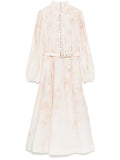 Zimmermann Crushed Midi Dress — Pink — Size XS — Front View
