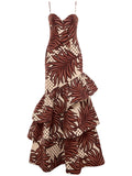 Retrofete Starla Maxi Dress — Brown — Size XS — Front View