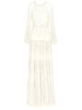 Jenny Packham Tramar Dress — White/ Red/ Ivory — Size XS — Front View