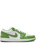 Air Jordan 1 Low Se Chlorophyll Sneakers — White/Green — Size US M 9.5 - US W 11 — Front View