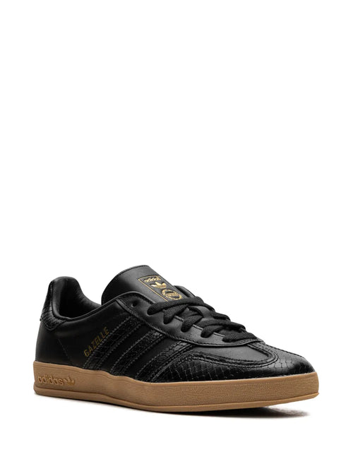 adidas X Gazelle Indoor Core Black/Snakeskin Sneakers — Black — Size US M 4 - US W 5.5 — Side View
