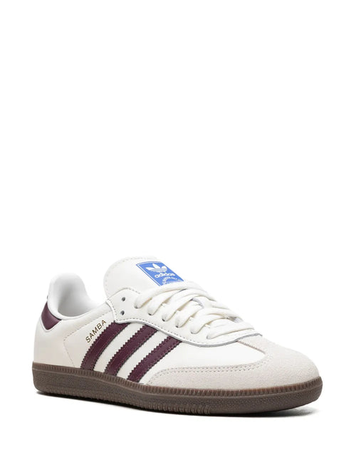adidas X Emmi Samba Og Off-White/Maroon Sneakers — Off-White/Maroon — Size US M 4 - US W 5.5 — Side View