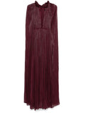 Ana Radu Pleated Gown — Red — Size S — Front View