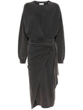 Marant Etoile Sandrina Midi Dress — Black/ Red — Size XS — Front View