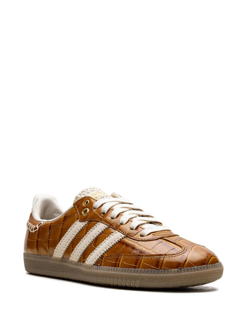 adidas X Wales Bonner Samba Og Brown Croc Sneakers — Caramel Brown — Size US M 9 - US W 10.5 — Side View