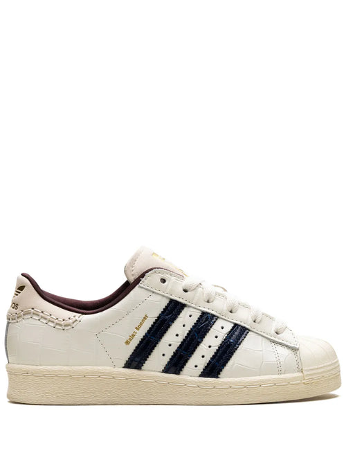 adidas X Wales Bonner Superstar White Croc Sneakers — White/Navy Blue — Size US M 8 - US W 9.5 — Front View