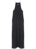 Marant Etoile Alita Maxi Dress — Black/ Red — Size XS — Front View