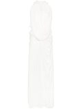 Christopher Esber Ripple Draped Maxi Dress — White — Size M — Front View