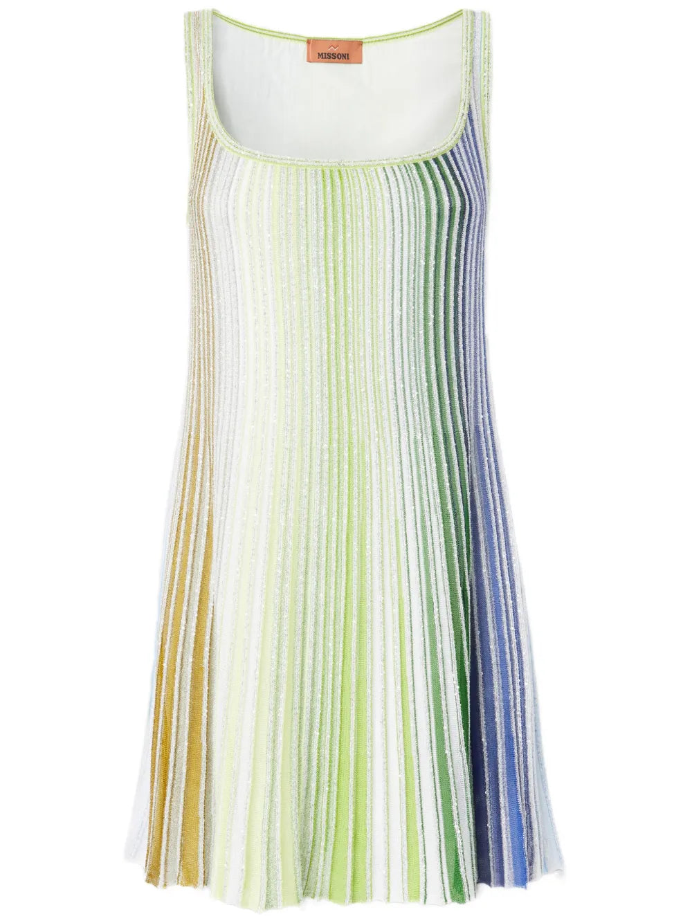 Missoni Plisse Mini Dress — Green — Size XS — Front View