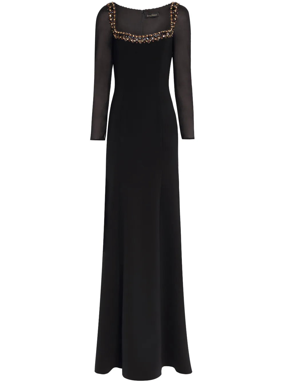 Jenny Packham Jamilia Maxi Dress — Black — Size XS — Front View