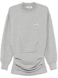 The Attico Logo Applique Mini Dress — Grey — Size XS — Front View
