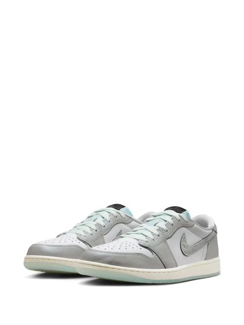 Air Jordan 1 Low Og Year Of The Snake Sneakers — Grey/White/Green — Size US M 10.5 - US W 12 — Side View