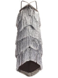 Tadashi Shoji Remedy Dress — Grey — Size S — Front View