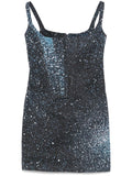 Giuseppe Di Morabito Constellation Print Mini Dress — Blue — Size S — Front View