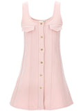 Ganni A Line Minidress — Pink — Size M — Front View