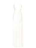 Michelle Mason Cutout Detail Gown — White/ Ivory — Size XS — Front View