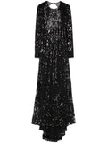Victoria Beckham Sequined Tulle Gown — Black — Size XS — Front View