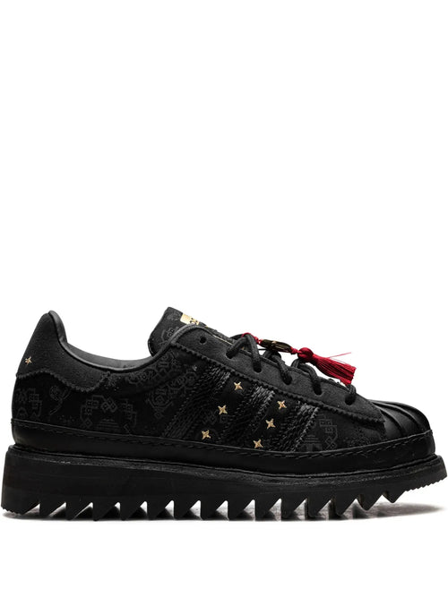 adidas X Clot Superstar Chinese New Year Sneakers — Black — Size US M 10 - US W 11.5 — Front View