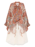 Zimmermann Rhiannon Mini Dress — Beige — Size M — Front View