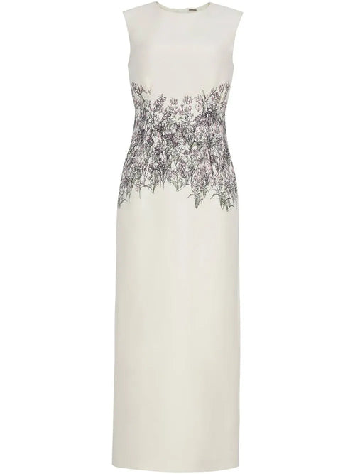 Adam Lippes Ophelia Midi Dress — White — Size S — Front View