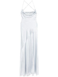 Retrofete Emery Maxi Dress — Blue — Size XL — Front View