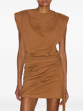 Isabel Marant Marielle Wrap Mini Dress — Brown — Size XS — Front View