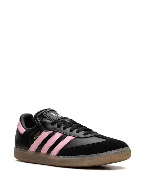 adidas X Lionel Messi Samba Core Black/Gold Metallic/Gum Sneakers — Black — Size US M 6 - US W 7.5 — Side View