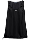 Prada Re Nylon Mini Dress — Black — Size XS — Front View