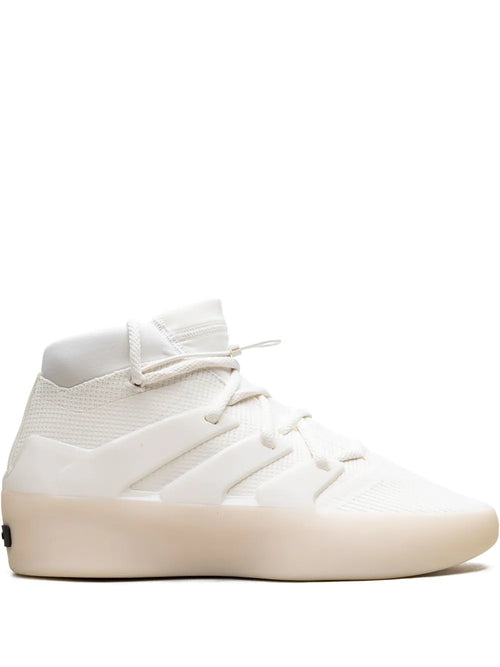 adidas X Fear Of God Athletics Basketball Cream White Sneakers — Cream White — Size US M 4 - US W 5.5 — Front View