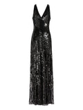 Jenny Packham Night Fever Maxi Dress — Black — Size XS — Front View