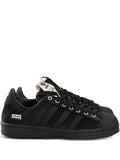adidas Superstar Trainers — Black — Size US M 9.5 - US W 11 — Front View