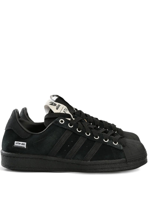 adidas Superstar Trainers — Black — Size US M 9.5 - US W 11 — Front View